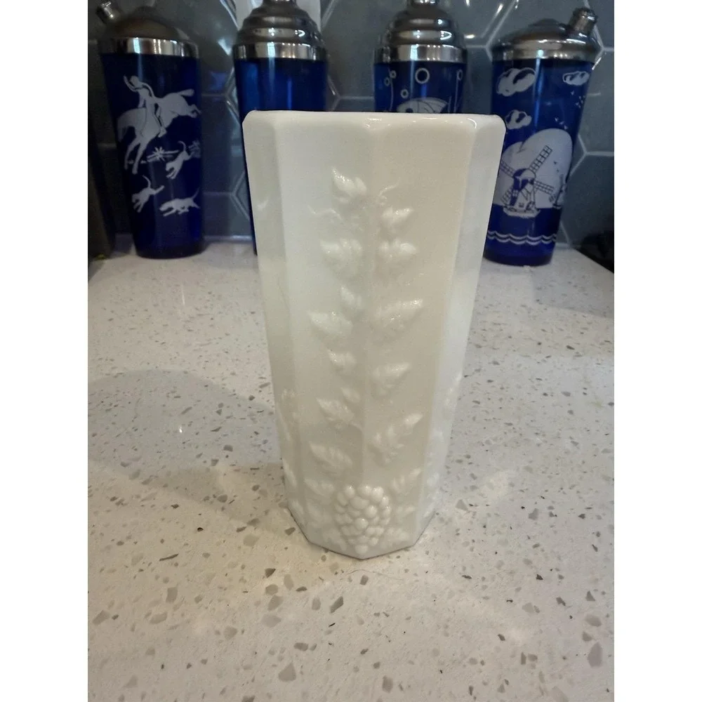 Westmoreland Paneled Grape Milk Glass 5 3/4